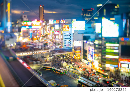 東京・渋谷夜景 2026 シフトレンズ逆アオリ 東京・渋谷夜景 2026 シフトレンズ逆アオリ 140278233