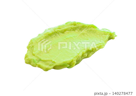 A creamy green spread made from ripe avocados, isolated, PNG A creamy green spread made from ripe avocados, isolated, PNG 140278477