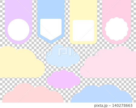 Pastel colored header frame 140278663