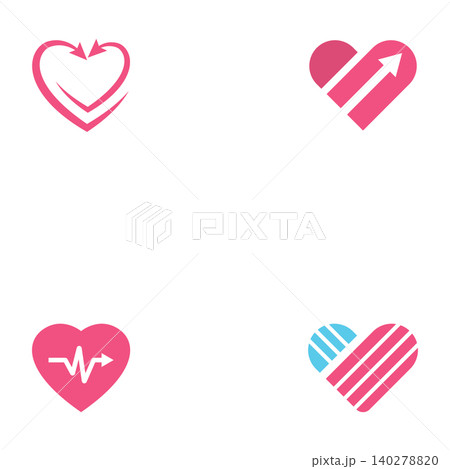 Heart Growth Arrow Icon for Business and Relationship Success 140278820