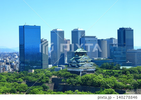 大阪ビジネスパークと大阪城風景 大阪ビジネスパークと大阪城風景 140278846