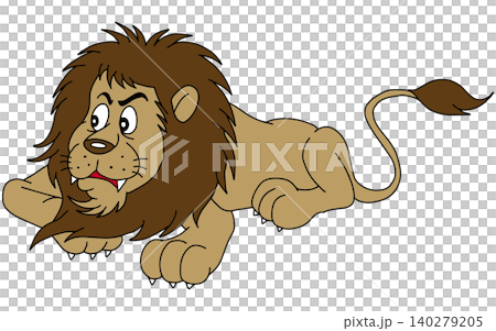 手繪動物插畫☆獅子 手繪動物插畫☆獅子 140279205
