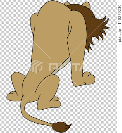 手繪動物插畫☆獅子 手繪動物插畫☆獅子 140279230