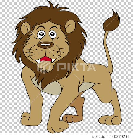 手繪動物插畫☆獅子 手繪動物插畫☆獅子 140279231