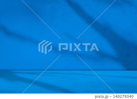 Background summer blue wall studio room solid kitchen podium floor backdrop product scene shadow loft stage grey platform interior abstract mockup tropical cement minimal marble desk loft platform. 140279340