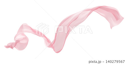 Luxury soft peach chiffon sheer fabric flowing in the wind isolated on white background design element for fashion, cosmetic branding and wedding 3D render Luxury soft peach chiffon sheer fabric flowing in the wind isolated on white background design element for fashion, cosmetic branding and wedding 3D render 140279567