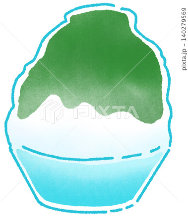 抹茶のシンプルなかき氷 抹茶のシンプルなかき氷 140279569