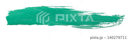 green brush isolated on transparent background green watercolor 140279711