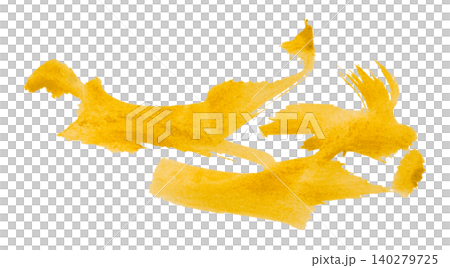yellow brush isolated on transparent background yellow watercolor yellow brush isolated on transparent background yellow watercolor 140279725