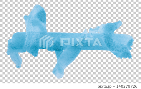 Light blue brush isolated on transparent background Light blue watercolor Light blue brush isolated on transparent background Light blue watercolor 140279726