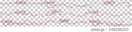 A set of narrow ribbon lines drawn with a softly colored marker, red 1 A set of narrow ribbon lines drawn with a softly colored marker, red 1 140280203