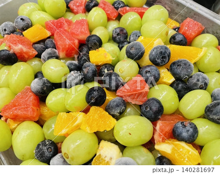 Colorful fruit platters filled with fresh, juicy slices of melon, berries, grapes, and more. Offering a perfect mix of natural sweetness, vibrant color, and refreshing flavor in every bite. Colorful fruit platters filled with fresh, juicy slices of melon, berries, grapes, and more. Offering a perfect mix of natural sweetness, vibrant color, and refreshing flavor in every bite. 140281697