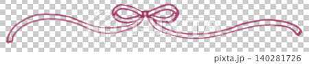 Ribbon line drawing with a softly blended marker, red 6 140281726