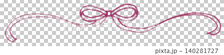 Ribbon line drawing with a softly blended marker, red 7 Ribbon line drawing with a softly blended marker, red 7 140281727