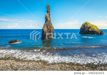 Fantastic view with high cliffs in the Atlantic Ocean, Madeira Fantastic view with high cliffs in the Atlantic Ocean, Madeira 140282025