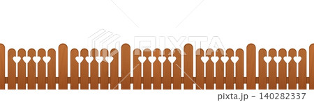 Wooden fence with realistic texture and nails 140282337