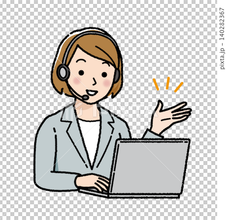 Business woman holding an online meeting Business woman holding an online meeting 140282367