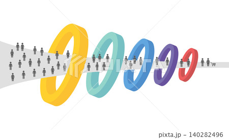 Funnel Sales Infographic template for business. Modern Ring Timeline 5 steps, funnel diagram presentation vector infographics. Funnel Sales Infographic template for business. Modern Ring Timeline 5 steps, funnel diagram presentation vector infographics. 140282496