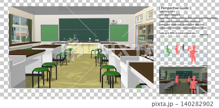 A school science lab background that can be used for animations. Includes perspective guide data for convenient character compositing. A school science lab background that can be used for animations. Includes perspective guide data for convenient character compositing. 140282902