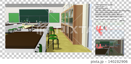 A school science lab background that can be used for animations. Includes perspective guide data for convenient character compositing. A school science lab background that can be used for animations. Includes perspective guide data for convenient character compositing. 140282906