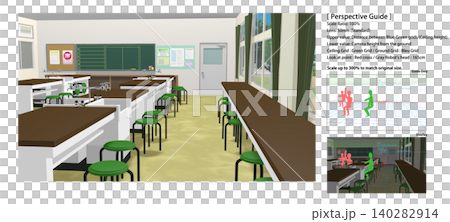 A school science lab background that can be used for animations. Includes perspective guide data for convenient character compositing. A school science lab background that can be used for animations. Includes perspective guide data for convenient character compositing. 140282914