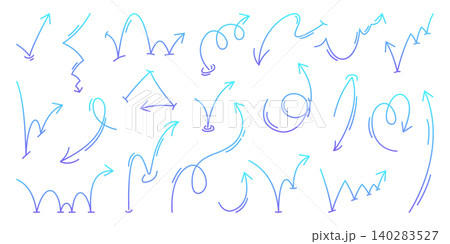 Dynamic bounce arrow set with spiral trajectories Dynamic bounce arrow set with spiral trajectories 140283527