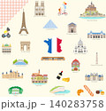 フランスの観光名所セット 140283758