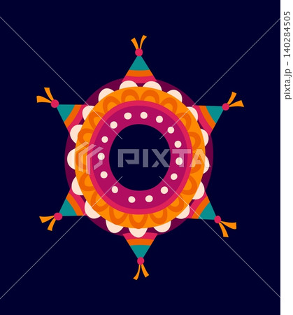 Mexican national font typeset cartoon number 0 zero. Latin American ethnic type numeral symbol, Mexican culture font vector number. Mexico folk typography figure or digit with round colorful pinata Mexican national font typeset cartoon number 0 zero. Latin American ethnic type numeral symbol, Mexican culture font vector number. Mexico folk typography figure or digit with round colorful pinata 140284505