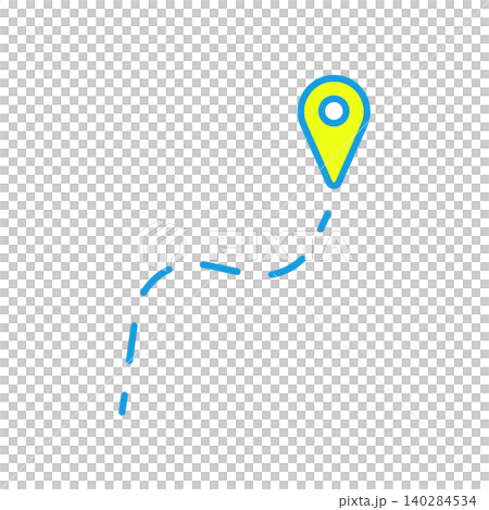 目的地へのルート案内のアイコン 目的地へのルート案内のアイコン 140284534