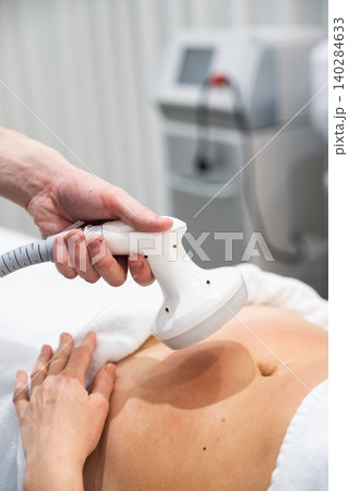 Advanced ultrasound therapy treatment at a wellness center 140284633