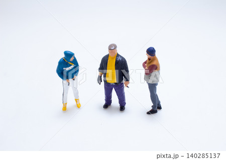 a Miniature casual people social interaction 140285137