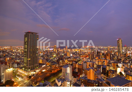 ANAクラウンホテルから見た神戸市内の夜景 ANAクラウンホテルから見た神戸市内の夜景 140285478