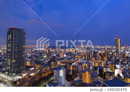 ANAクラウンホテルから見た神戸市内の夜景 ANAクラウンホテルから見た神戸市内の夜景 140285479
