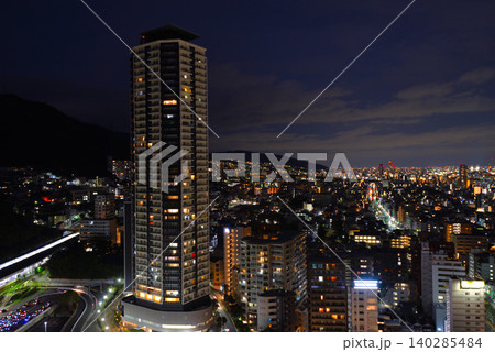 ANAクラウンホテルから見た神戸市内の夜景 ANAクラウンホテルから見た神戸市内の夜景 140285484