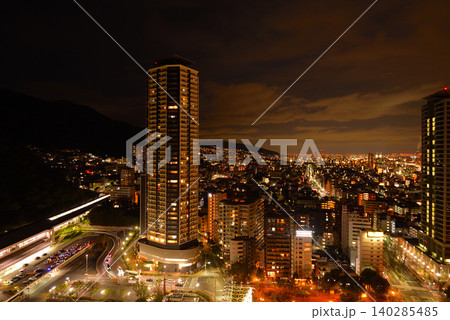 ANAクラウンホテルから見た神戸市内の夜景 ANAクラウンホテルから見た神戸市内の夜景 140285485