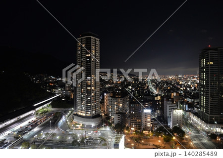 ANAクラウンホテルから見た神戸市内の夜景 ANAクラウンホテルから見た神戸市内の夜景 140285489