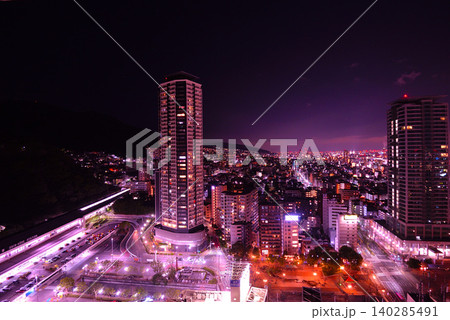 ANAクラウンホテルから見た神戸市内の夜景 ANAクラウンホテルから見た神戸市内の夜景 140285491