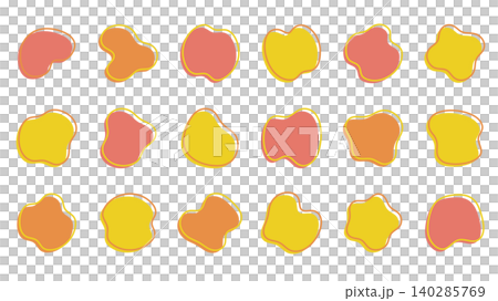Fluid shape, liquid, flat, yellow, orange Fluid shape, liquid, flat, yellow, orange 140285769