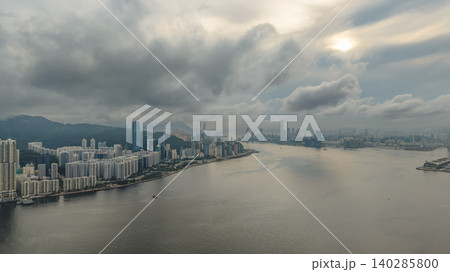 June 7 2026 Hong Kong. A harbour skyline dramatic June 7 2026 Hong Kong. A harbour skyline dramatic 140285800