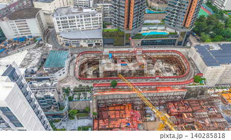 June 7 2026 Hong Kong. Yau Tong construction site aerial June 7 2026 Hong Kong. Yau Tong construction site aerial 140285818