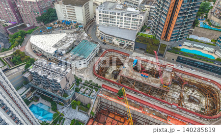 June 7 2026 Hong Kong. Yau Tong construction site aerial June 7 2026 Hong Kong. Yau Tong construction site aerial 140285819