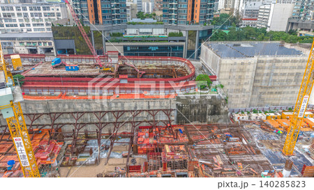 June 7 2026 Hong Kong. Yau Tong construction site aerial 140285823