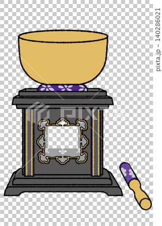 仏具 おりんのセット イラスト 仏具 おりんのセット イラスト 140286021