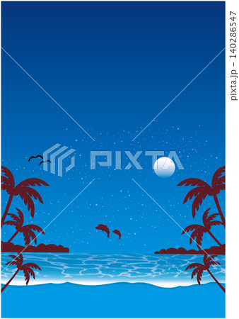 夜の南国の浜辺 夜の南国の浜辺 140286547