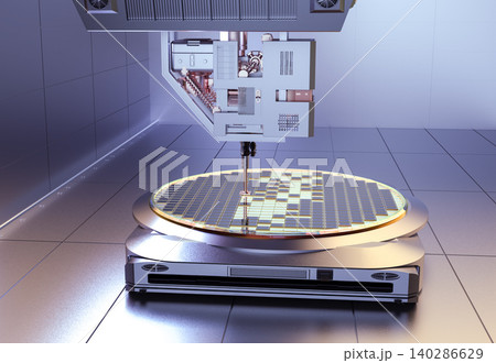 Robotic arms with silicon wafers for semiconductor manufacturing Robotic arms with silicon wafers for semiconductor manufacturing 140286629