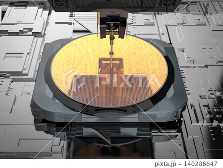 Robotic arms with silicon wafers for semiconductor manufacturing Robotic arms with silicon wafers for semiconductor manufacturing 140286647