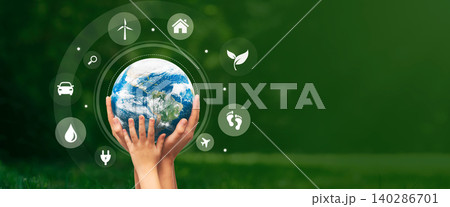Ecology concept with hands holding earth globe Ecology concept with hands holding earth globe 140286701