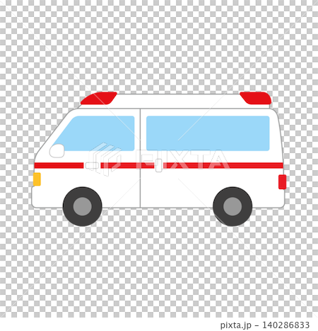 可愛的救護車插圖 可愛的救護車插圖 140286833