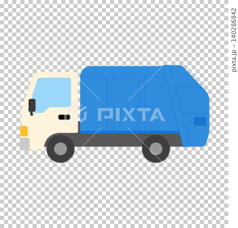 可愛的垃圾車插圖 可愛的垃圾車插圖 140286842