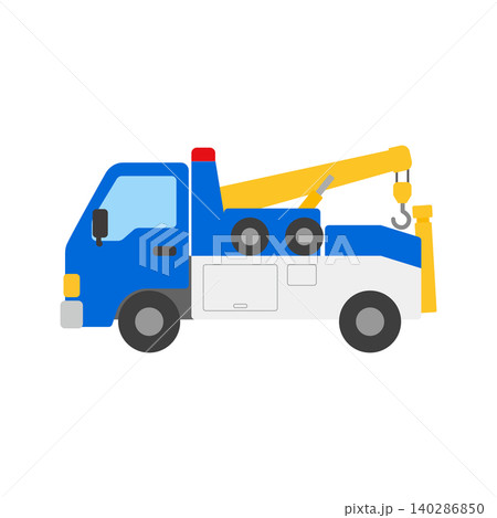 レッカー車の可愛いイラスト レッカー車の可愛いイラスト 140286850